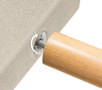 DHOME Cabecero de Polipiel o Tela Acualine Liso con Botones Tapizado Colores Cabezal Lujo Cama Dormitorio Moderno Acolchado (Beige Tela) - details 9