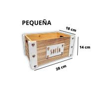 Caja de Madera Personalizada con Placa de Madera y Siluetas - details 1