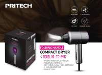 Secador de Pelo 1100W de Potencia Compacto de Viaje Plegable 3 Modos de Temperatura Resistente al Calor con Aire Frio y Caliente - details 0