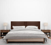 DHOME Cabecero de Polipiel o Tela AQUALINE Liso Cabeceros Cabezal Tapizado Cama Lujo (Chocolate Polipiel) - details 10