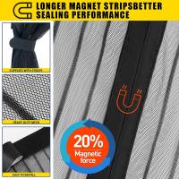 GREATOOL Mosquitera Cortina Puerta Magnetica Imantada Exterior Corredera, Antimosquitos con Imanes, Tela Mosquiteras de Ventanas para Puertas del Balcón, Magnético Automático Negro 90 x 200 - details 3