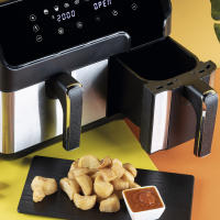 JATA Freidora de aire sin aceite de 9 litros con dos cestillos independientes. Panel de control digital. 8 funciones. Temporizador hasta 60 minutos. Temperatura: 80-200º. Libre de BPA - JEFR1228 - details 2