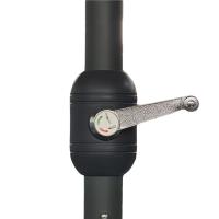Sombrilla Parasol ø 300 cm Inclinabre Estructura Aluminio y Acero ø 48 mm Con 8 varillas de Acero12 x 18 mm Para Terraza Jardin Patio Fornord - details 3