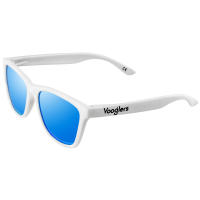 VOOGLERS - POLARIZED UNIQUE Ibiza Dance Gafas de Sol Polarizadas Para Hombre y Mujer Unisex, UV400, Moda / Verano, Cristales Lentes Espejo Azul, Montura Blanco Mate - details 0