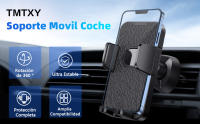 Soporte Movil Coche, Universal Soporte Teléfono Coche para Rejilla del Aire Ventilación con 360° Rotación Ajustable Sujeta Soporte Móvil Télefono para Smartphones de 4,7 a 6,9 ​​Pulgadas - details 0
