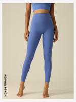 Pantalones ajustados para mujer, mallas suaves de Fitness y Yoga, color melocotón HLL - details 8