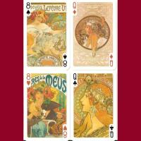 Piatnik Baraja de poker bridge de 54 cartas Alfons María Mucha Arte moderno Modernista Nouveau Cuadros Pinturas Juego mesa Jugar Adultos Colección Coleccionable Poquer - details 2