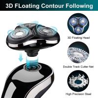 Afeitadora Eléctrica Recargables 4 en 1 para Hombres, Cortadora de Pelo Eléctrica con 3 Peines por USB con Cepillo limpieza de Cara y Cortadorapelo de Nariz y Oreja, Maquinilla de afeitar Multifuncional, con Pantalla LCD, Impermeable. - details 2