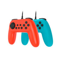Pack 2 mandos para Nintendo Switch y Nintendo Switch Lite, gamepad fabricado con materiales de calidad, cable USB 1,8 metros, función de vibración, dos controladores colores rojo y azul - details 0
