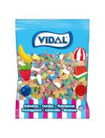 Golosinas Vidal Multisurtido Azúcar bolsa 1 Kg - Delicioso mix de golosinas con las mini delicias más apreciadas de Vidal con una cobertura de azúcar. Deliciosos sabores a cereza, limón, plátano, naranja, fresa - Sin gluten y sin grasa - details 1