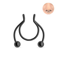 Piercing falso para el tabique, Aro para la nariz y el tabique, sin perforar, 2 piezas, 8/10mm, gran oferta - details 7