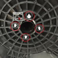 Ventilador Industrial de aire pie 18 Pulgadas metalico 80w 3 velocidades color Plateado,cm,fespu - details 2