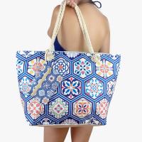 Bolso de playa maxi con cremallera, capaza de verano estampado - details 2