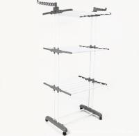 TENDEDERO vertical Percheros De Pie CON RUEDAS TIPO TORRE ,Estante de secado de ropa , colgador de ropa con varillas plegables, almacenamiento compacto, soporte grande, stante de secado de ropa de 3 niveles - details 9