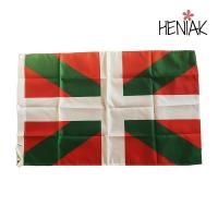 Bandera Ikurriña Pais Vasco euskadi grande 150 cm x 90 cm tela polister Heniak Store estandarte rojo verde blanco - details 3