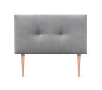 DHOME Cabecero de Polipiel o Tela Acualine Liso con Botones Tapizado Colores Cabezal Lujo Cama Dormitorio Moderno Acolchado (Gris Tela) - details 9