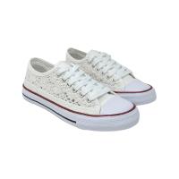 Zapatillas Mujer bajas   Encaje blanco, Zapatos deportivas plana de crochet. Elegante y femeninas para completar tus looks. - details 9