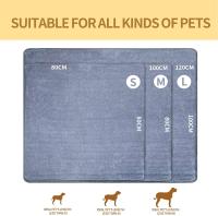 Manta de lana para perros, manta de lana suave, manta lavable para gatos, manta para perros, cubierta esponjosa para exteriores para mascotas, perros, gatos, cachorros, alfombrilla cálida suave, 120x100cm, 100x80cm, 80x80cm. Gris - details 0