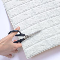 10 piezas, 77x70cm Vinilos de Papel Pintado Pared, Paneles Autoadhesivo Decorativos 3d, Efecto Ladrillo, Material Poliestireno, para Cocina, Dormitorio, Salón. 10 Laminas pegatinas 77x70cm, blanco, gris, negro, azul o rosa - details 3