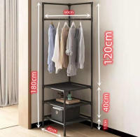Perchero de pie de esquina y Zapatero Pared para Ropa  Estantería ropa estante zapato armario empotrado organizador  zapato armario empotrado organizador Vestíbulo - details 0