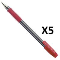 Pilot Bolígrafo BPS Rojo Tinta Aceite Pack 5 - details 0