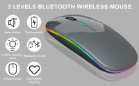 Raton Inalambrico con Bluetooth y 2.4Ghz con NANO USB, Recargable Ratón Inalámbrico compacta y fina para Android/ Windows, 3 dpi Ajustable Bluetooth 5.1, Compatible con Laptop/iPad/iPhone/Mac iOS/P (Negro) - details 0