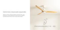 Create - Ventilador de Techo Silencioso con Motor DC y Aspas de Madera Natural - 6 Velocidades - WIND CUP - details 4