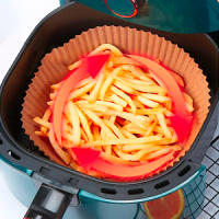 Marctani Papel para Freidora de Aire (100Piezas 16 CM) Accesorios Freidora Sin Aceite, Papel Air Fryer Cuadrado, Moldes Para Freidora de Aire, Desechables, Papel Vegetal Antiadherente, Accessories - details 1