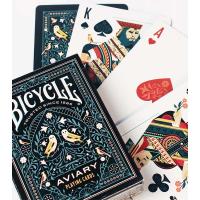 Fournier Bicycle USPCC Baraja poker Aviary Deja volar los pájaros Magia Magos Trucos Adultos Acabado especial Verde azul Espectáculo Cardistry Poquer Playa Piscina Camping Noche de fiesta Cartomagia Aprender Fácil Colección Coleccionable - details 6