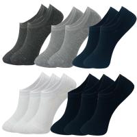 Calcetines Tobilleros Mujer o Hombre, 12 Pares Calcetines Cortos de fibra bambu,Transpirable y Anti-olor, Calcetines Invisibles de Algodón Con Silicona Antideslizante De Corte Bajo Multicolor - details 2