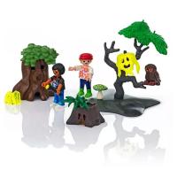 Playmobil caminata nocturna Summer Fun (6891) con figuras y troncos de árbol, y efectos luminosos en la oscuridad - details 3