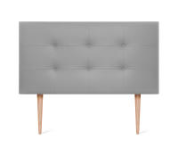 DHOME Cabecero Capitone Tapizado Polipiel o Tela Acualine con 8cm de Grosor Cabezales de Cama Acolchado Capitoné Cabeceros de Cama (Gris Claro Polipiel) - details 8