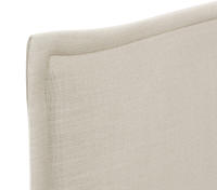 DHOME Cabecero de Lino Natural Liso con Ribete Cabezal Tapizado Cama Dormitorio Moderno Top Trending (Beige Lino) - details 4