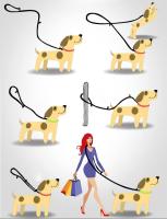 COTTECOTA-Correa de Fuerte de Perro para Perros Medianos y Grandes Gancho Giratoria 360º Correa de Perro Doble Ajustable Varias Posiciones Perro Mediano Grande 2 Dimensión  Elegir M/L Correa Lisa - details 1