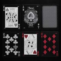 Fournier Bee USPCC Baraja poker Silver stinger Plata N.92 Diamante Magia Magos Trucos Adultos Acabado especial Espectáculo Cardistry Poquer Playa Piscina Camping Noche de fiesta Cartomagia Aprender Fácil Colección Coleccionable - details 4