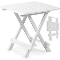 STARLEY- Mesita de jardín Adige Blanca Mesa Auxiliar Plegable 44X44x50cm de plástico - details 0