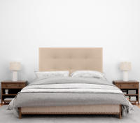DHOME Cabecero Capitone Tapizado Polipiel o Tela Acualine con 8cm de Grosor Cabezales de Cama Acolchado Capitoné Cabeceros de Cama (Beige Polipiel) - details 2