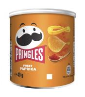 Patatas PRINGLES sabor PAPRIKA 40 G - Aperitivo de patata envasado en una pequeña y practica lata con tapadera para abrir y cerrar tantas veces como quieras. Sabor Paprika. Bandeja de 12 latas de 40 gramos. - details 0