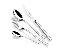 Monix Génova – Cubertería Juego de 24 piezas con cuchillo chuletero acero inoxidable y acabado pulido brillante. Espesor 2,5 mm - details 0
