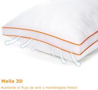 Almohada Transpirable Antialérgico para Hotel, Pack de 2 almohadas de firmeza media con fibra suave 3D + soporte de fibra 7D, almohadas suaves de fácil cuidado (42x70cm) (50x75cm) - details 3