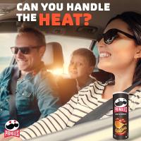 Patatas Pringles Hot & Spicy - Snack de patatas fritas - Aperitivo a base de patata frita, de forma redonda y con sabor picante. Se sirve en una lata con tapadera - Pack de 6 unidades de 165gr cada una - details 4
