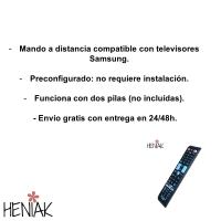 Control remoto preconfigurado compatible tv Samsung Heniak Store mando a distancia televisores smart tv tele no hace falta configurar infrarrojos - details 2