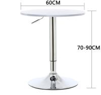 Mesas de Bar redondas CUADRADO  para bar, AJUSTABLE ALTURA 75-105CM mesa de centro informal ,muebles de Metal y madera altos para club nocturno, comedor, Bar moderno, Cocina, fiesta, - details 6