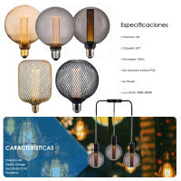 FactorLed BOMBILLAS DECORATIVAS E27 4W, REGULABLE, LÁMPARA VINTAGE RETRO, BOMBILLA FILAMENTO LED AHUMADA, GLOBO G125, LUZ CÁLIDA, ILUMINACIÓN ESPECIAL HOGAR Y NEGOCIOS - details 2