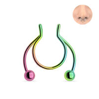 Piercing falso para el tabique, Aro para la nariz y el tabique, sin perforar, 2 piezas, 8/10mm, gran oferta - details 8