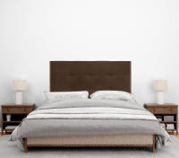 DHOME Cabecero Capitone Tapizado Polipiel o Tela Acualine con 8cm de Grosor Cabezales de Cama Acolchado Capitoné Cabeceros de Cama (Marrón Tela) - details 2