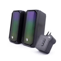 Altavoces 2.0 6W RMS, con 6 Modos de Iluminación RGB R205 DeepGaming, Entrada Auxiliar + Bluetooth 5.0 - details 2