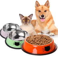 Comedero para perro de acero Inoxidable, cuenco de comida para gatos, comedero y bebedero perro, base antideslizante - details 0