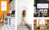 Rollo de Pizarra Blanca Autoadhesiva 60x150cm Pegatina de Pared 45x200cm Vinilo Blanco para Escribir con Rotulador 45x150cm, Lamina Pizarra Adhesiva Infantil - details 0