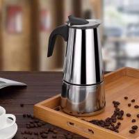 Cafetera de acero inoxidable para uso en el hogar, Cafetera italiana Moka, cafetera expreso, cafetera percoladora, herramientas de café para Latte Stovetop，Envio desde España - details 0